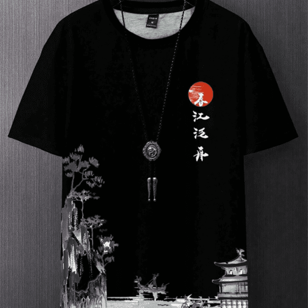 🎌🤍🖤 Camiseta con Estampado Japonés✨