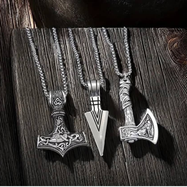 Collares Vikingos Plateados⚡️